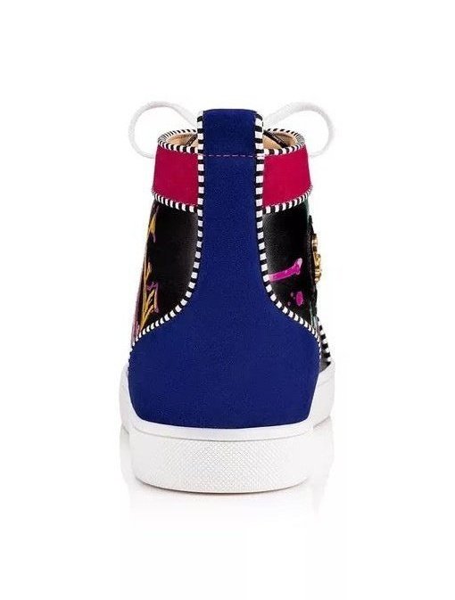 Unisex Casual Sneakers High Top Lace-up Graffiti Designer  ( 2 Colors)
