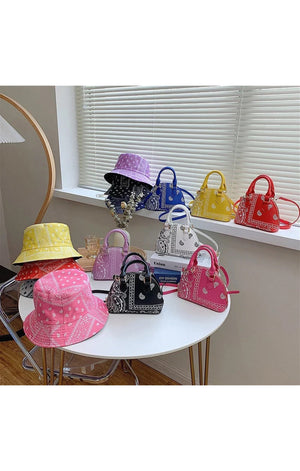 Bandana Small bag and Bucket Hat set (Many Colors)