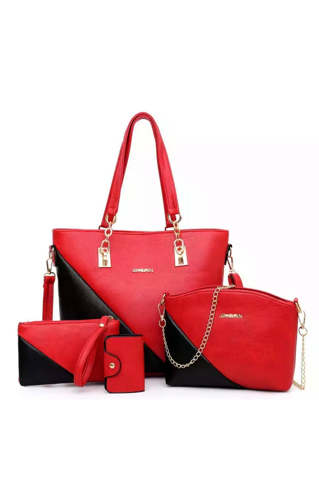 Shoulder Bag and Matching Wallet 4 Piece/Set (Many Colors)