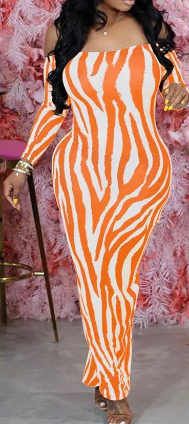 Stripe Long Sleeve Maxi Dress (4 Colors)