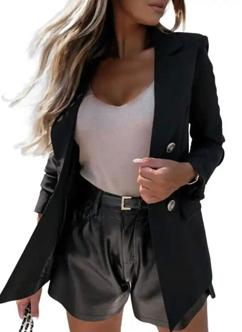 Long Sleeve Blazer Lapel with Button (Many Colors)