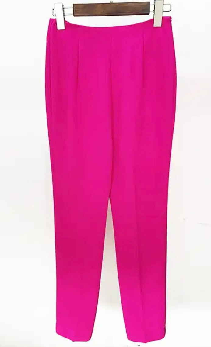 2 Piece Feather Embellished Pants Set (2 Colors)