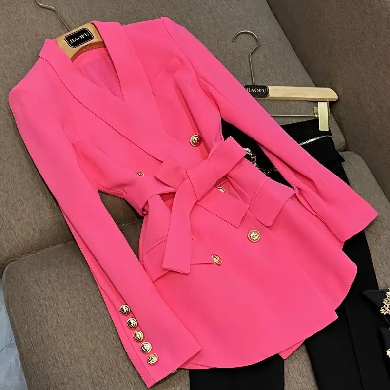 Pink Women Blazer Pink Jacket ONLY Coat Suit Outerwear Spring