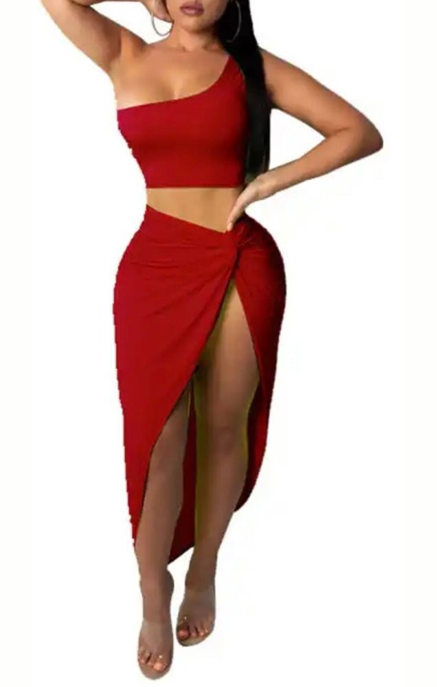 Sexy Two Piece Skirt Set (Many Colors)