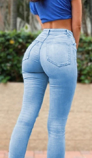 Sexy Skinny High Waist Stretch Jeans (4 colors) (Plus Size Available)