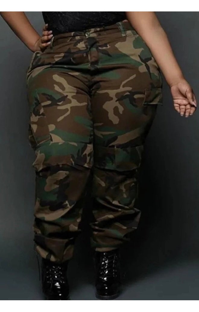 Army Camouflage Cargo Pants Plus Size