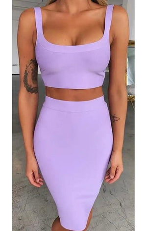 Sexy Top &  Skirt Set (4 Colors)