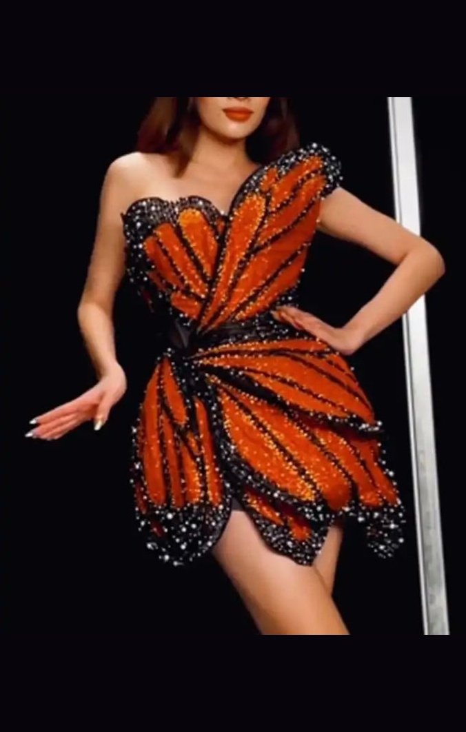 Luxury Butterfly Mini Dress