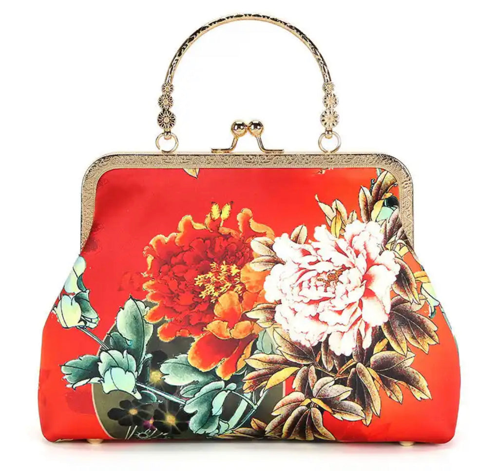 Vintage Chic Print Crossbody Bag satchel handbag shoulder bag (Many Colors)