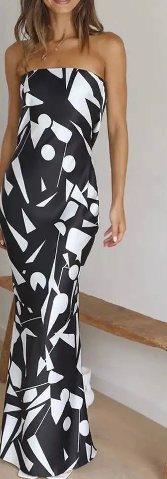 (2 COLORS ) printed backless cutout  dress