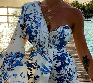 Floral One Sleeve Dress