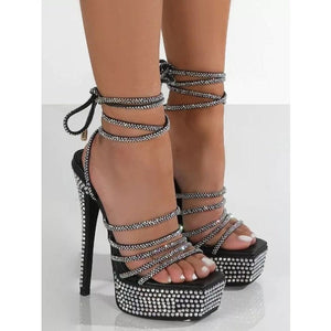 Rhinestone glitter heels stilettos 2 Colors