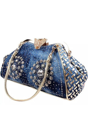 Blue Jean rhinestone handbag shoulder bag
