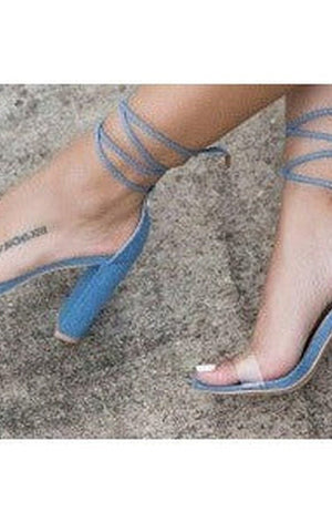 Summer new three colors bandage stylish high heel sandals Shoes