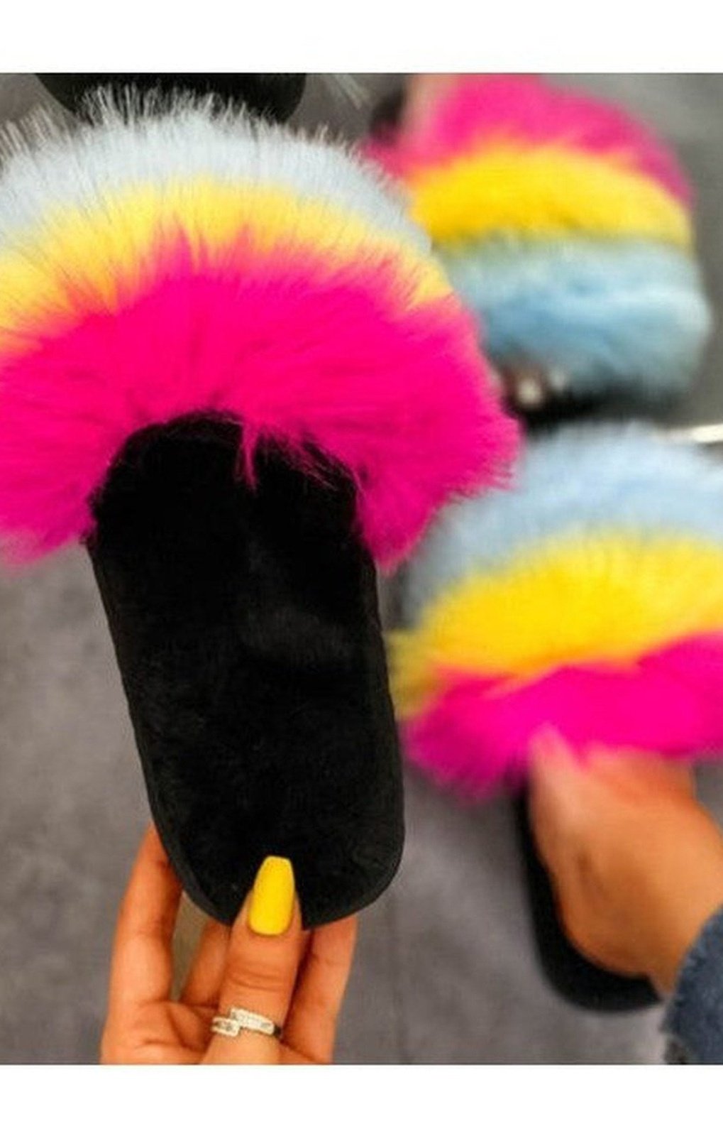 Four colors plush design upper stylish slippers Shoes (MANY COLORS)