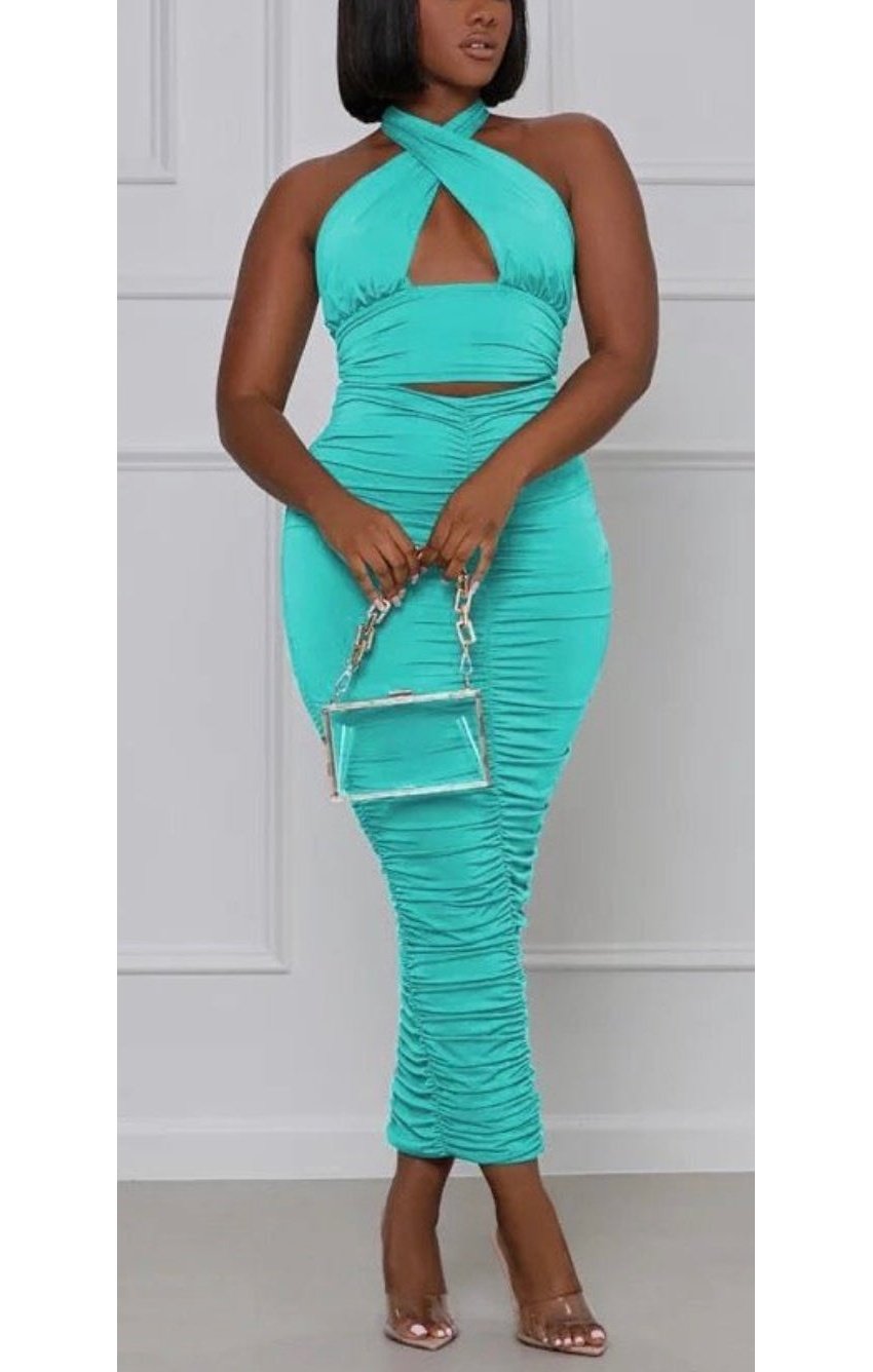 Two piece Maxi skirt set (MANY COLORS)