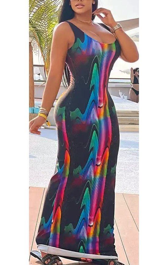 Multicolored Maxi Dress