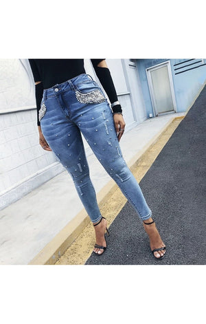 Pearl detail Jeans (3 Styles)