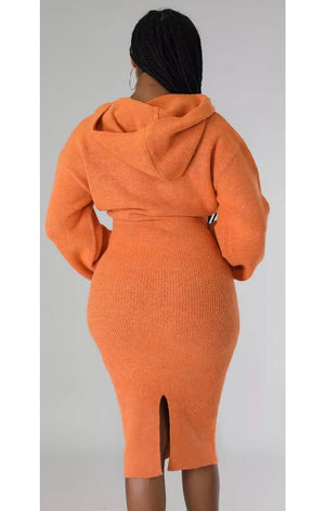 Hooded Midi Dress (3 Colors)