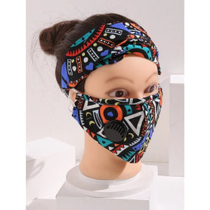 Multi Color Face Mask Headband set