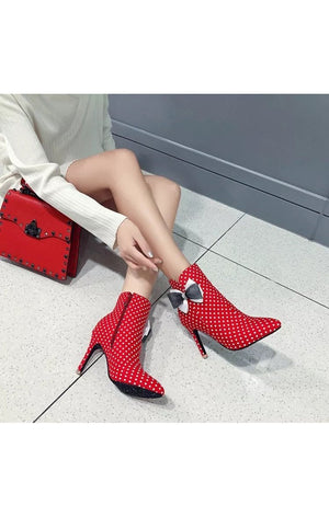 Polka Dot Bow  Booties ( 3 Colors) (Many Sizes)