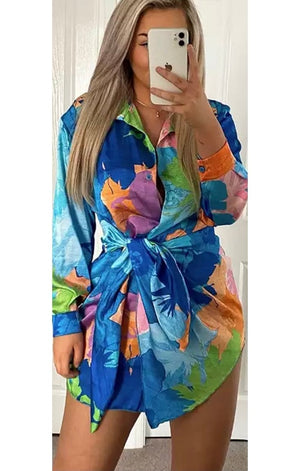 Floral Print Dress/ Top (Many Colors)