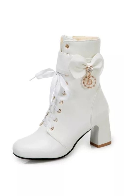 Lace up Heel Boots  Shoes (3 Colors)