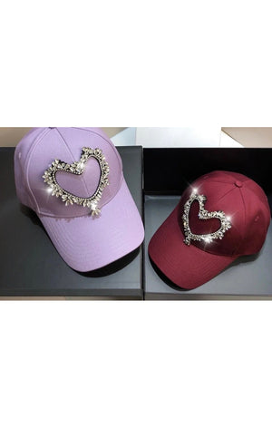 Bling Heart Hat (Many Colors)