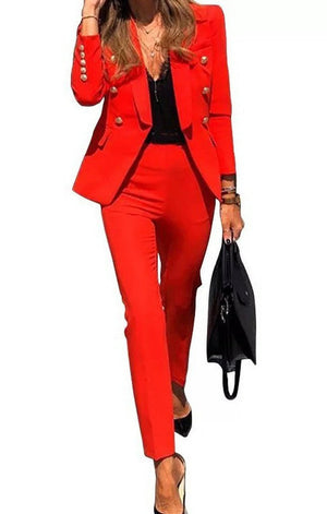Slim Elegant Suit Jacket and Pants Set (Many Colors)