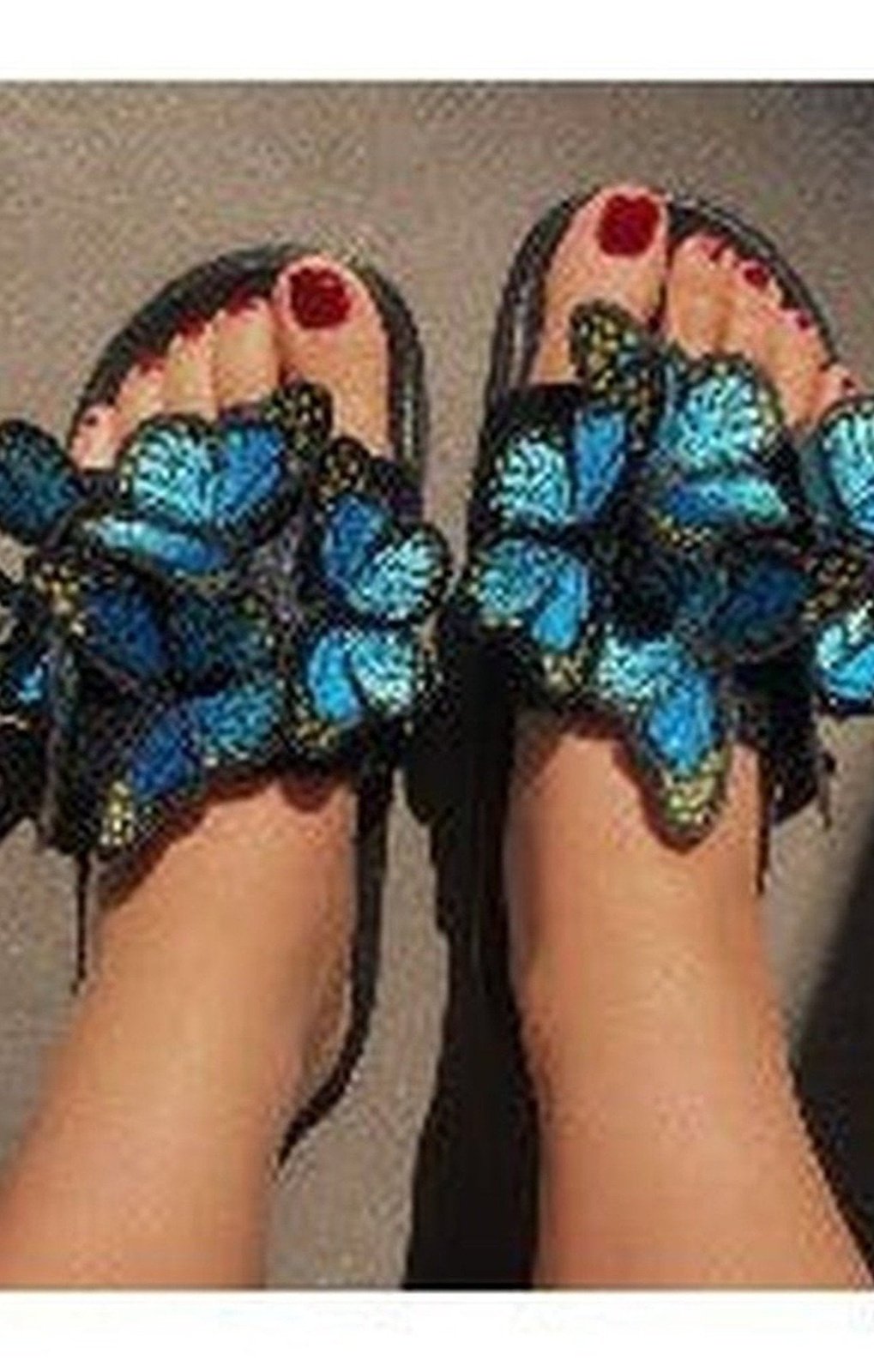 Butterfly Embroidery Flats Slippers Shoes