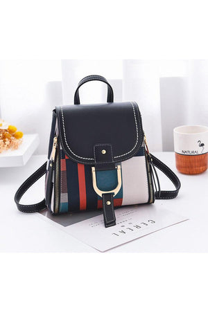 Block Color Multifunction All-Match Backpack And Crossbody Bag