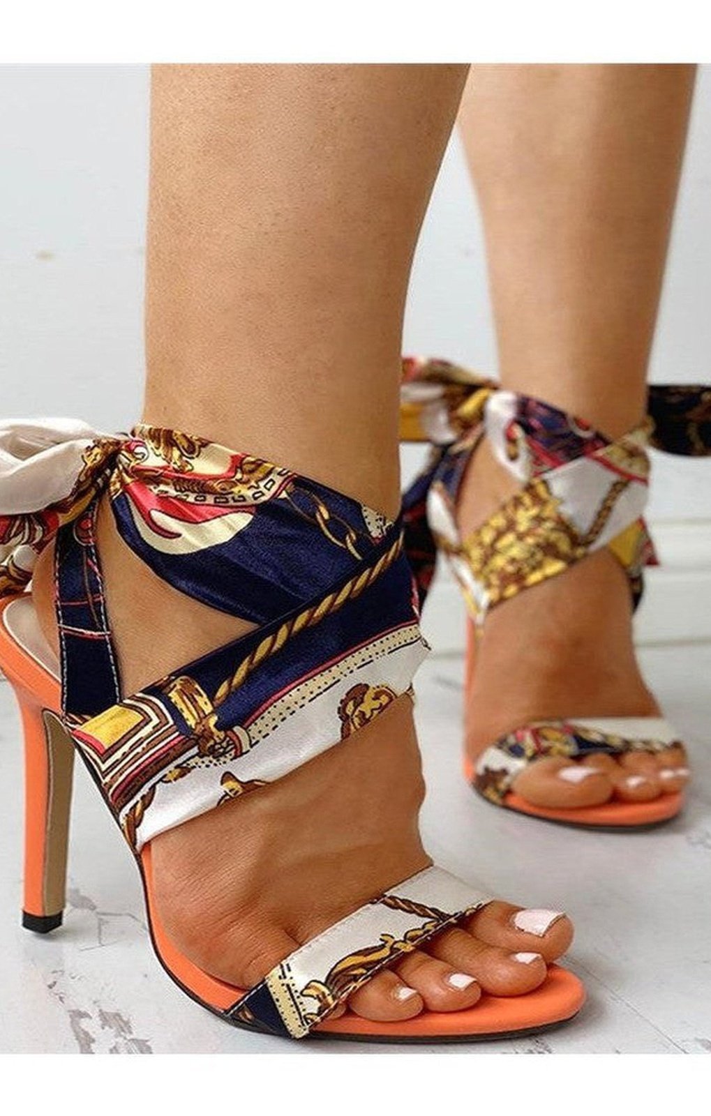 Summer Fashion Ribbon Bandage High Heels Sandals