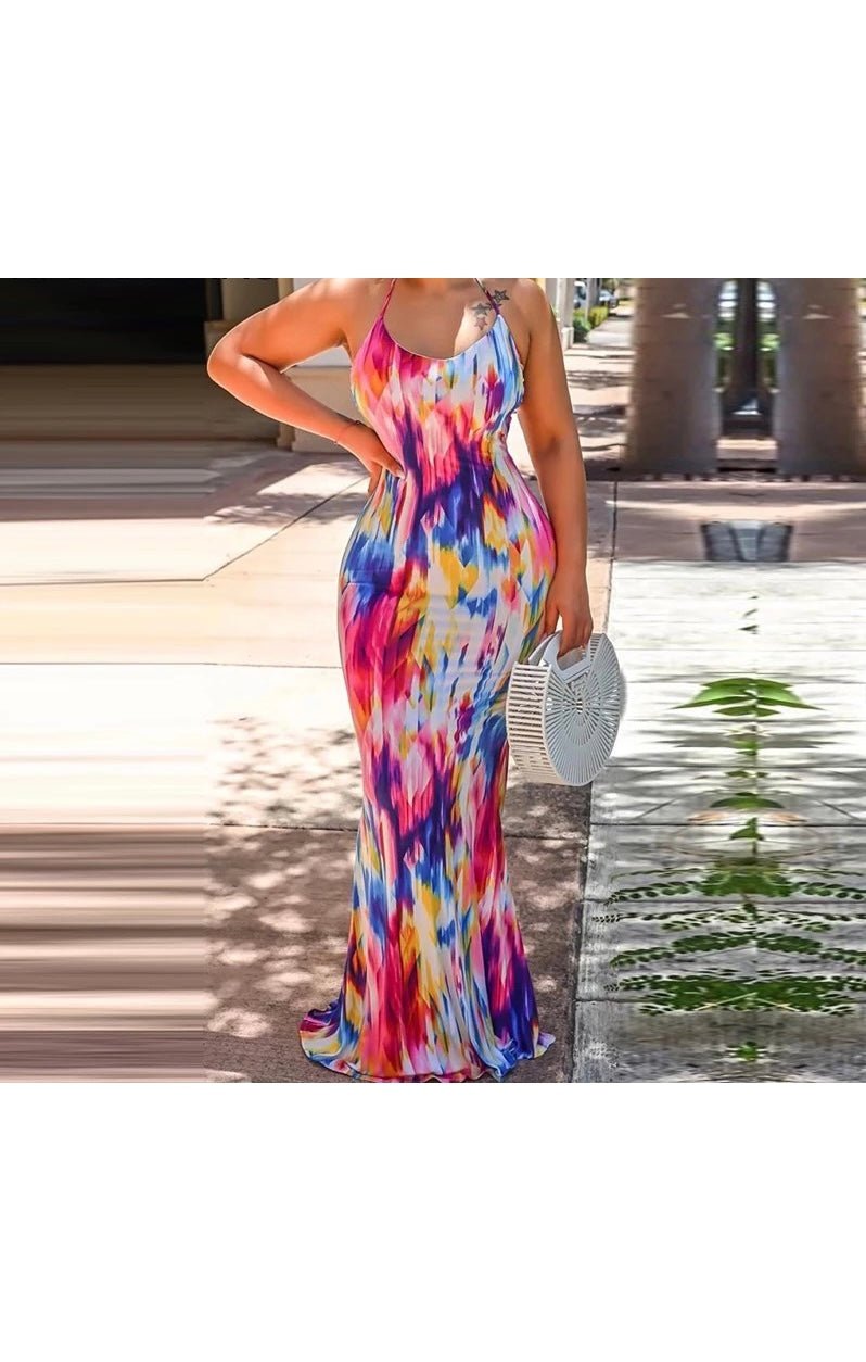Multicolored maxi dress