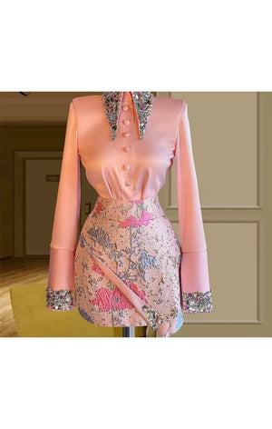 Luxury Print 2 Piece Skirt Set (3 Colors) (Many Sizes)