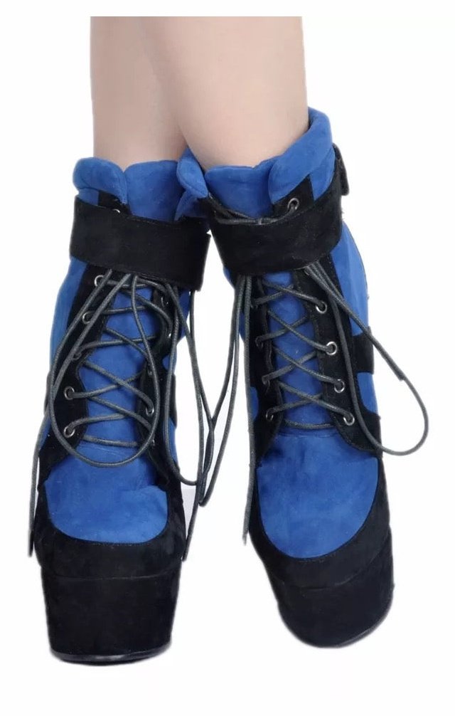Platform Lace Up Wedges Faux Suede Boots (2 Colors) (Many Sizes)