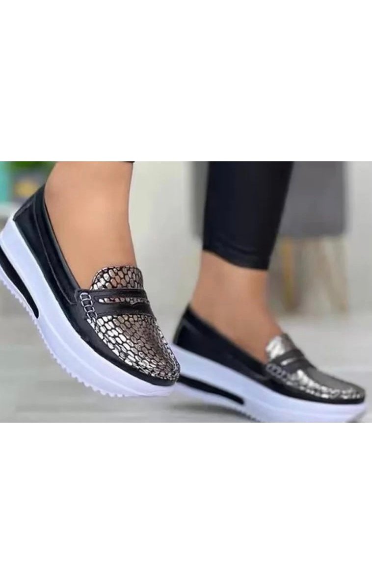 Women’s Slip On Platform Shoes Zapatillas Chunky Heels Loafers Sneakers Shoes ( Many Colors)