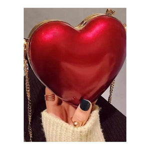 Heart clutch bag