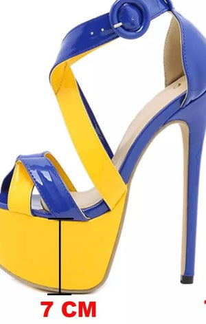 Color block  High Sandals Heels (2 Colors)