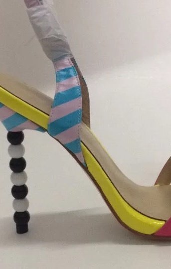 Multicolored Genuine leather sandals heels