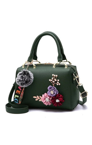 Flowers Designer Pu Leather Bag (Many Colors)