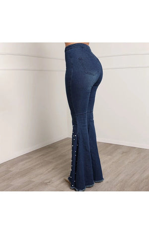 Beaded Wide leg Jeans (3 Colors)