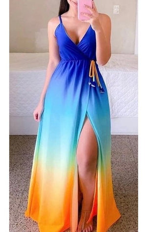 Gradient slit Dress (3 Colors)