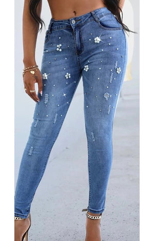 Pearl detail Jeans (3 Styles)