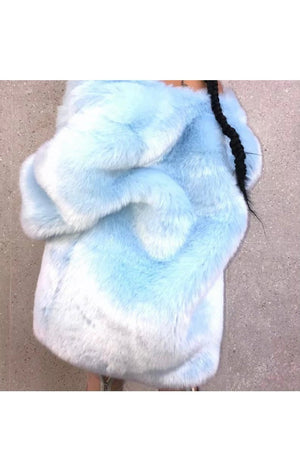 Women's Faux Fur Fluffy Long Sleeve Coat (2 Colors) (Many Sizes)