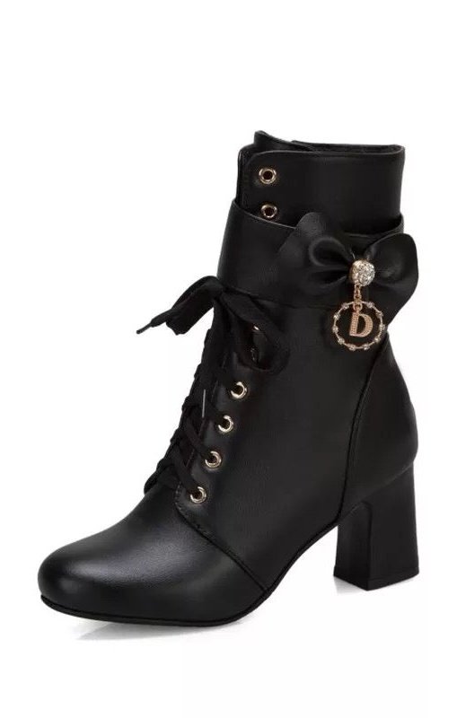 Lace up Heel Boots  Shoes (3 Colors)