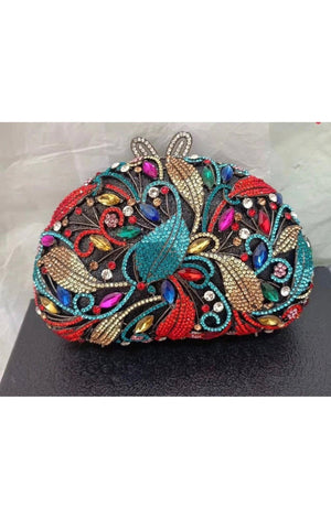 Colorful Crystal Clutch Purse Stone