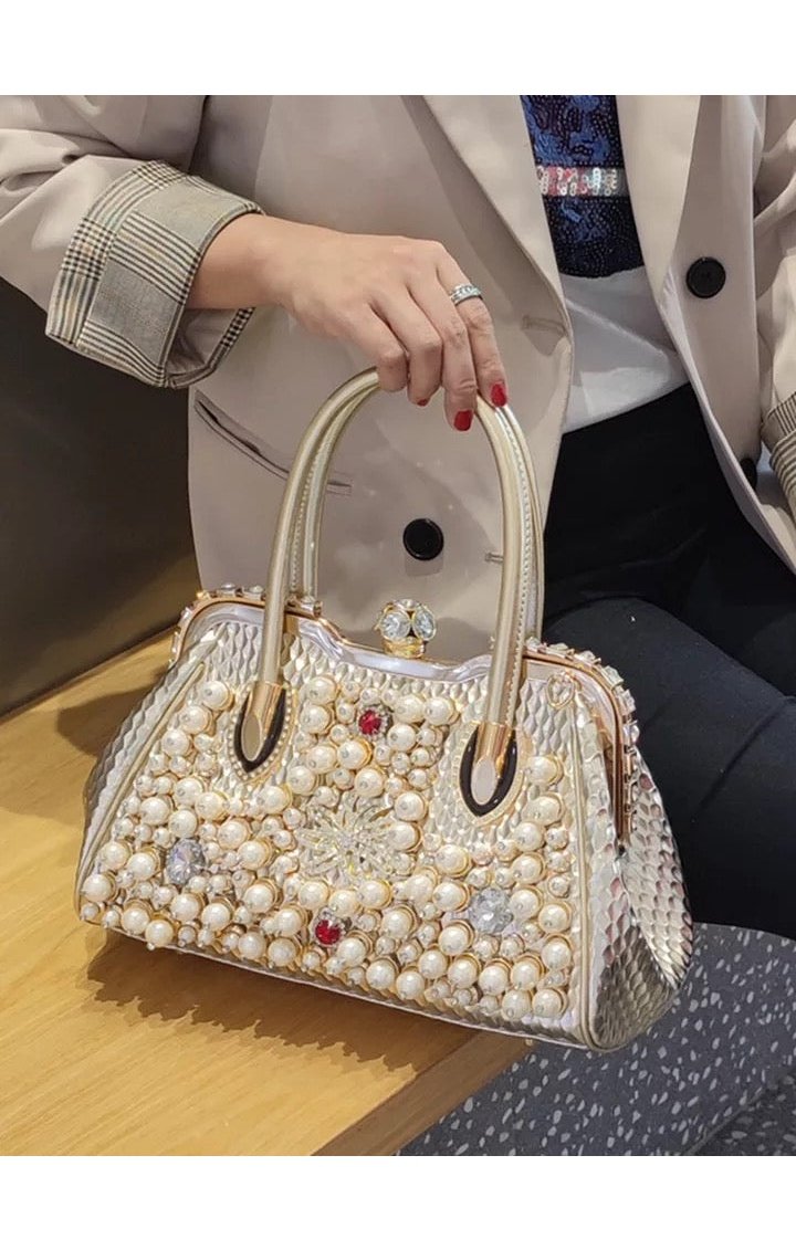 Luxury Pearl Diamond Shoulder bag purse (2 Colors)