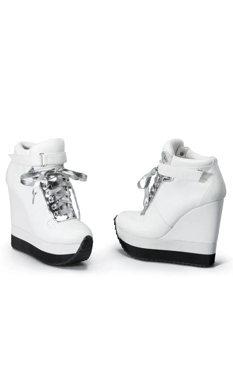 Lace Up Wedges Sneakers Shoes (2 Colors)