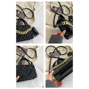 Women Shoulder Bag Fashion Plaid Pu Leather Crossbody Bags With Coin Purses (Many Colors)