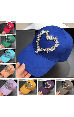 Bling Heart Hat (Many Colors)